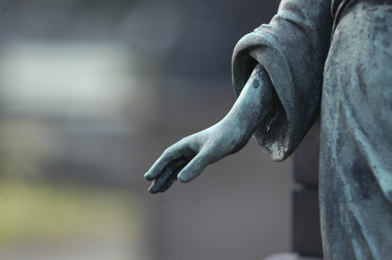 Hand einer Statue Hand einer Statue