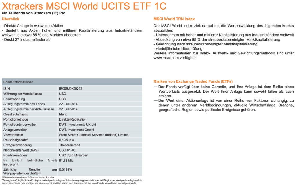 ETF-Factsheet-Überblick