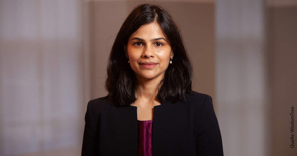 Aneeka Gupta, Direktorin im Bereich Makro-Research bei Wisdomtree Aneeka Gupta, Direktorin im Bereich Makro-Research bei Wisdomtree
