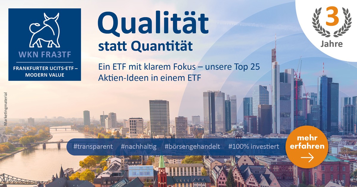 Mit dem Frankfurter UCITS-ETF - Modern Value vom Europa-Comeback profitieren